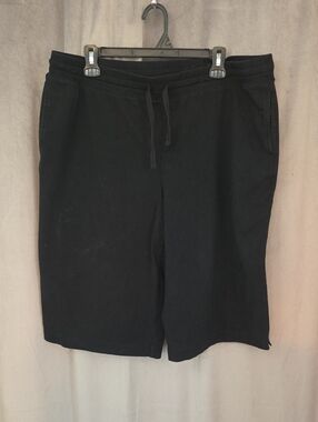 Karen Scott XL Black Athletic Drawstring Shorts with Pockets